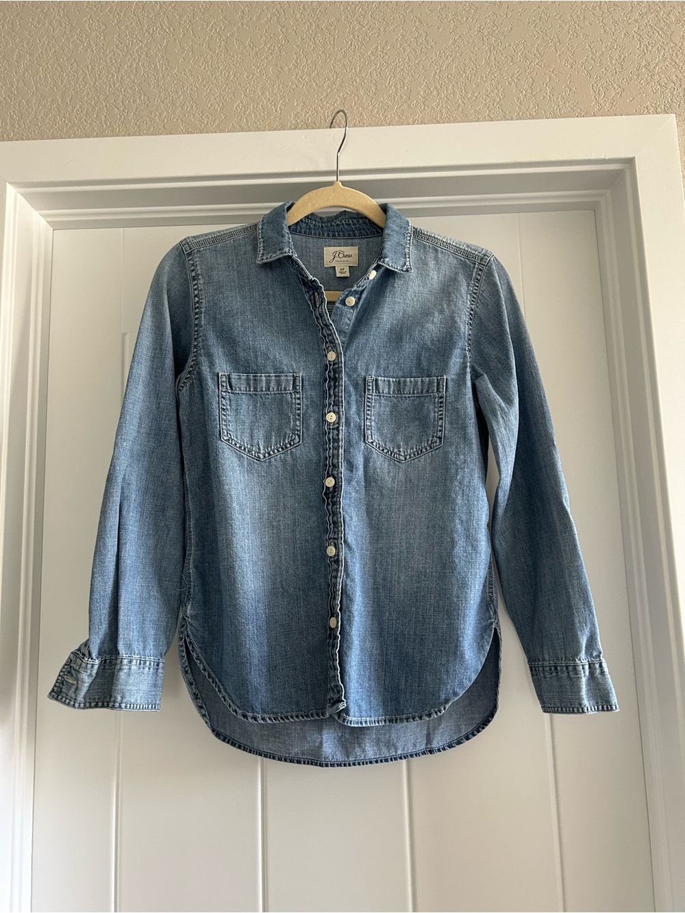 J. Crew Light Blue Denim Button-Down Shirt
